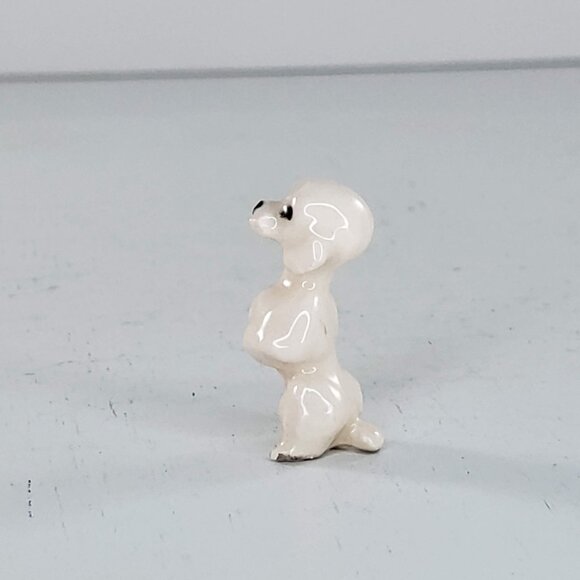 Hagen Renaker Thin Poodle Puppy Pale Pink Dog Miniature Figurine *FLAW* - Picture 4 of 8